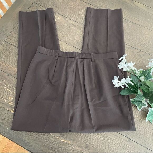 BASLER Womens Brown Straight Leg Virgin Wool Blend Trouser Pants size Large - Picture 7 of 11